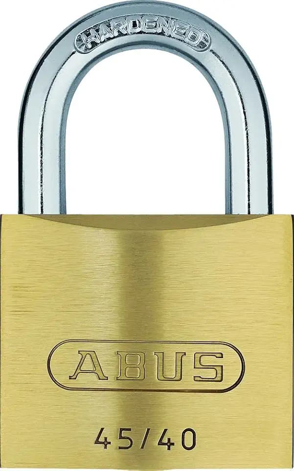 ABUS Vorhängeschloss 45/40 Messing - Präzisions-Stiftzylinder, 5 Schlüssel
