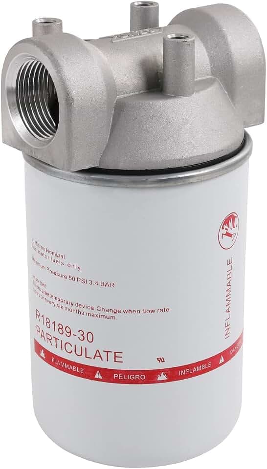 1 inch NPT Fuel Tank Filter Kit 30 Micron 25 GPM Spin-on Particulate Filter