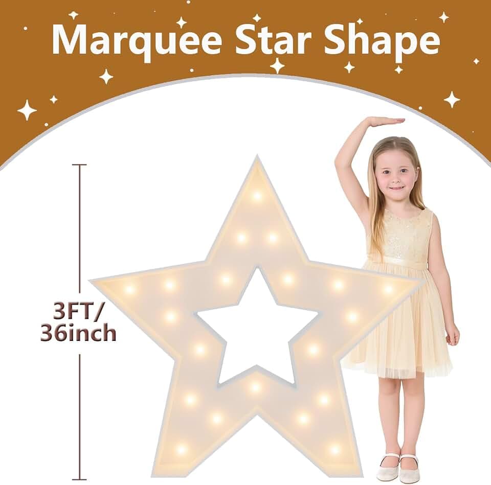 3FT Tall Marquee Light Up Star71