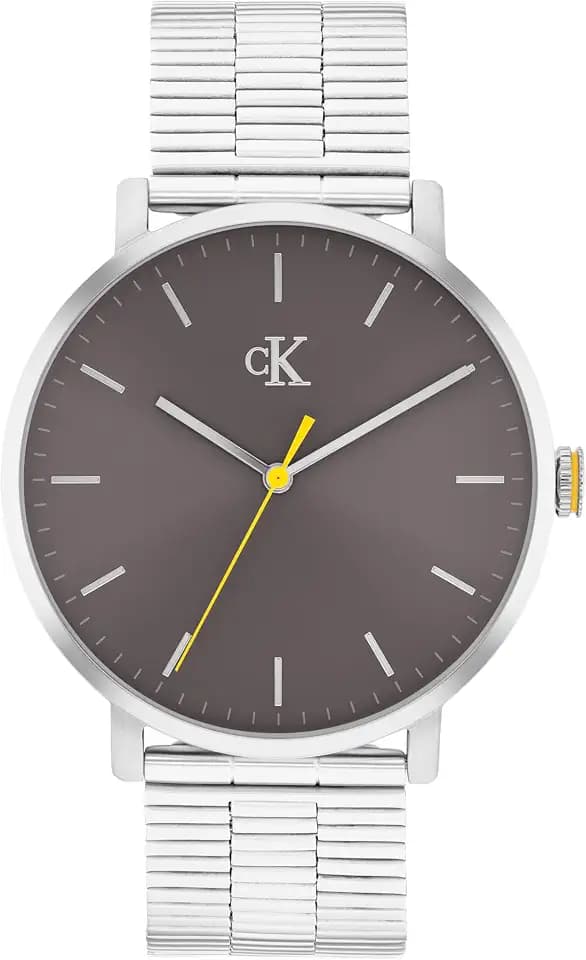 Calvin Klein Men’s CK Real Quartz Watch - Slim Case, Bracelet, Minimalist Dial, Water Resistant Up to 30m - Modern, Classic Timepiece - Gift for Him 42mm
