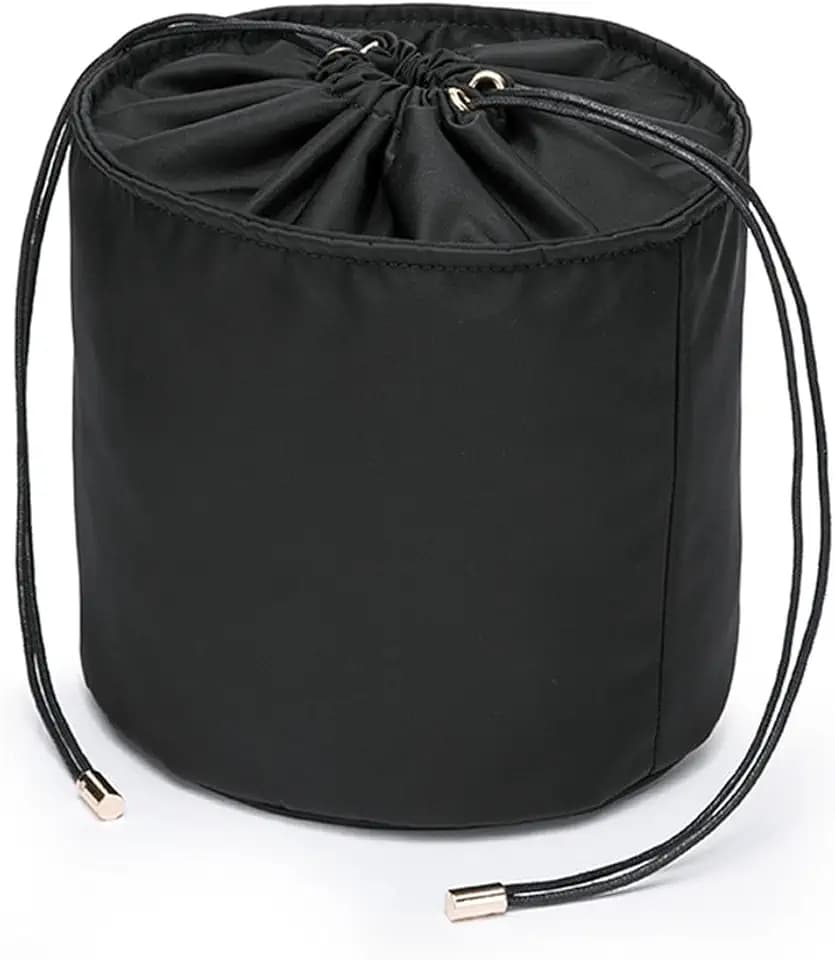 Tall Purse Organizer Insert Womens Canvas Round Handbag Organizer Storage,Handbag Purse Organizer Round Cosmetic Pouch Bag Bucket Makeup Bag