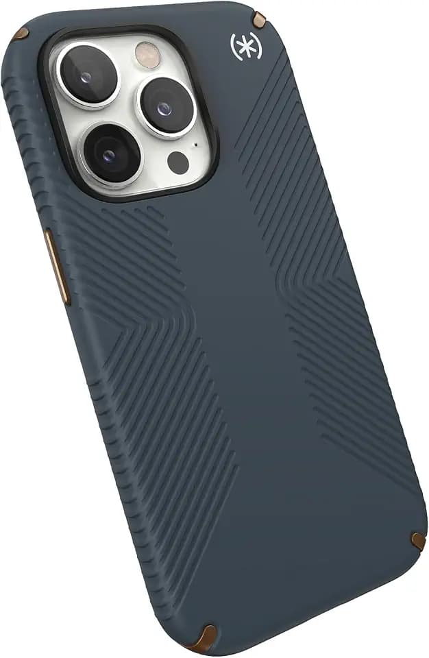Speck Presidio® 2 Grip MagSafe® Case for iPhone® 14 Pro, Charcoal, 150146-3068
