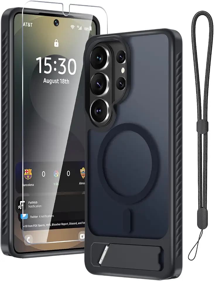 for Samsung Galaxy S26 Ultra Case with Screen Protector,Black