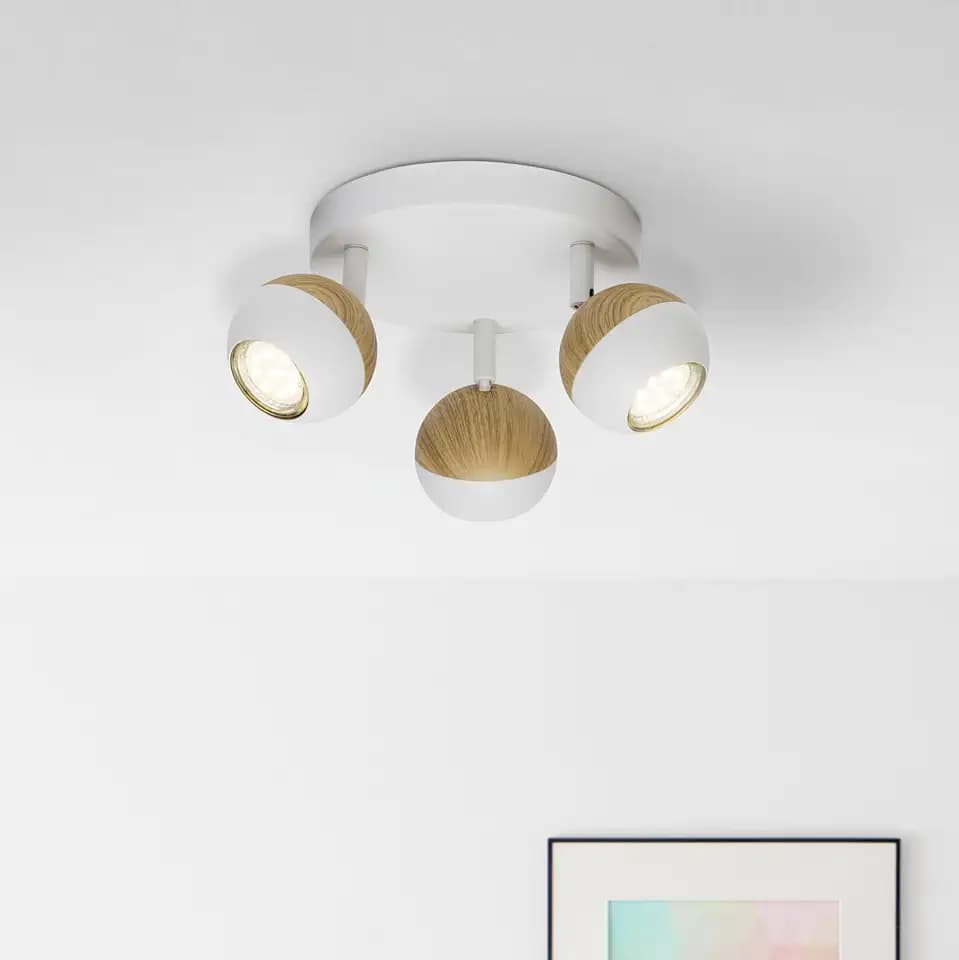 Lightbox LED Deckenstrahler mit warmweißem Licht - 3 flammiger Spotrondell
