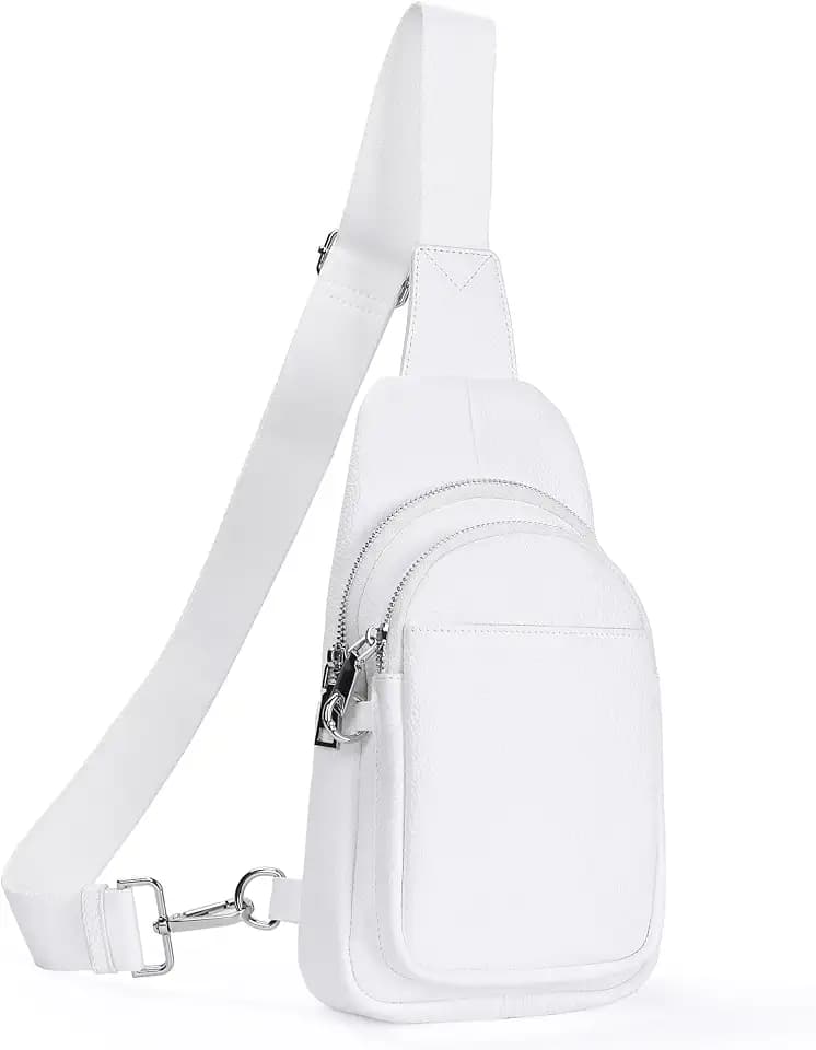 befen Genuine Leather Sling Bag for Women Anti-Theft Crossbody Chest Bags Fanny Packs for Travel with RFID Card Slots