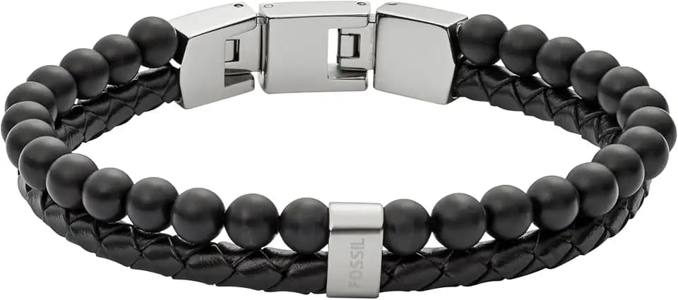 Fossil Men's Beaded Bracelet