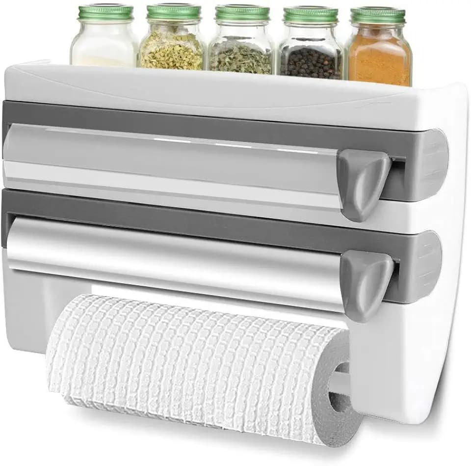Küchenrollenhalter Wandrollenhalter, Foil Cling Film and Kitchen Roll Lder Dispenser, Kitchen Roll Cling Film and Tin Foil Lder