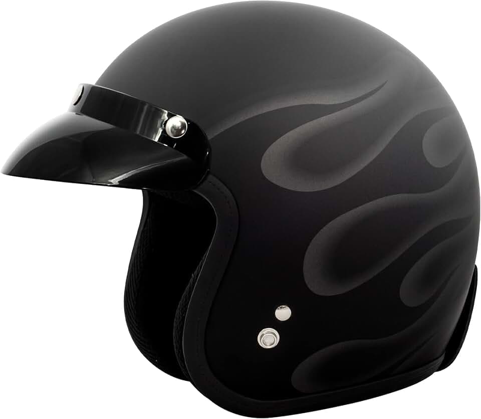 VCAN V85C 3/4 Open Face Motorcycle Helmet DOT Approved