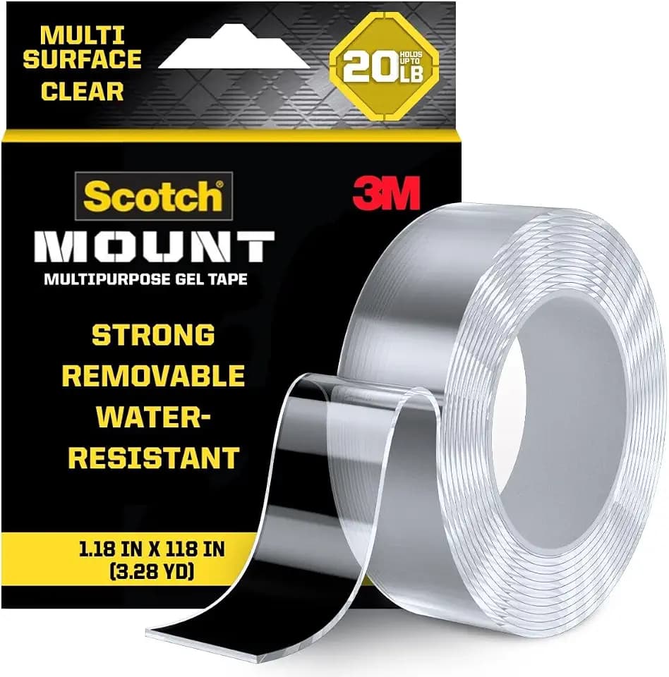 Scotch-Mount Multi-Purpose Gel Mounting Tape, Clear, 1 Roll