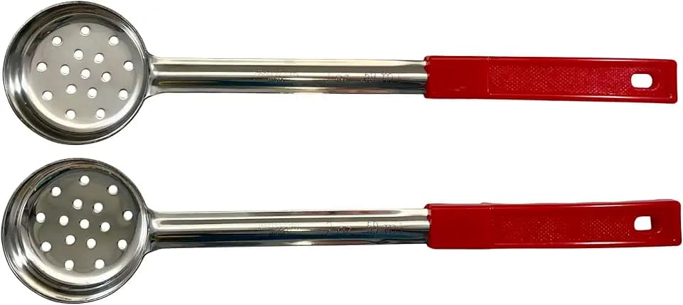 2 oz Slotted Stainless Steel Portion Control Ladle Spoodle - [Pack of 2]