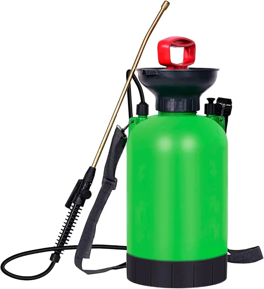 HYCHIKA Gartenspritze Drucksprüher 5L, Unkrautspritze 5 Ltr, Pumpspritz, Sprühflasche Garten, Einstellbare Düse, mit Überdruckventil, für Garten, Rasen, Bewässerung und Pflanzenpflege