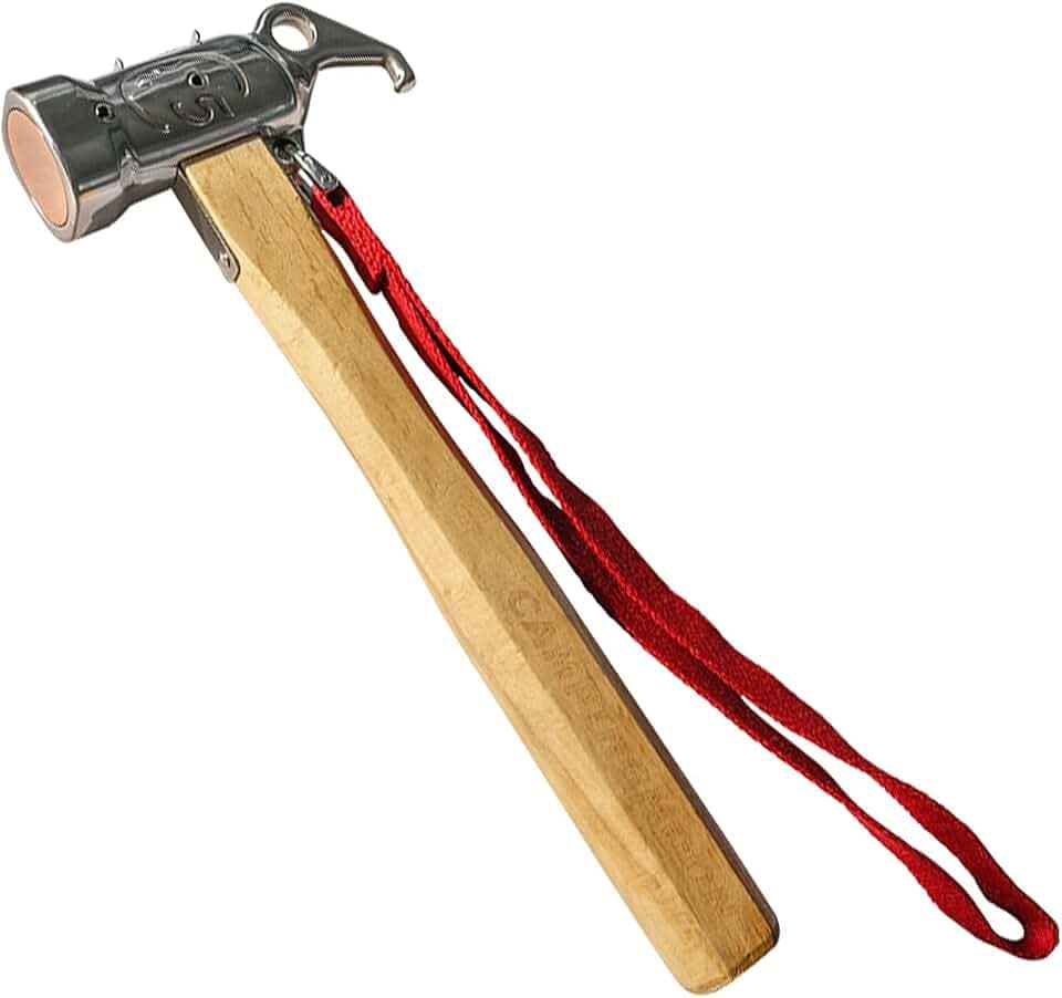 CAMPINGMOON Campinghammer aus Edelstahl mit integriertem Erdspieß aus reinem Kupfer C5