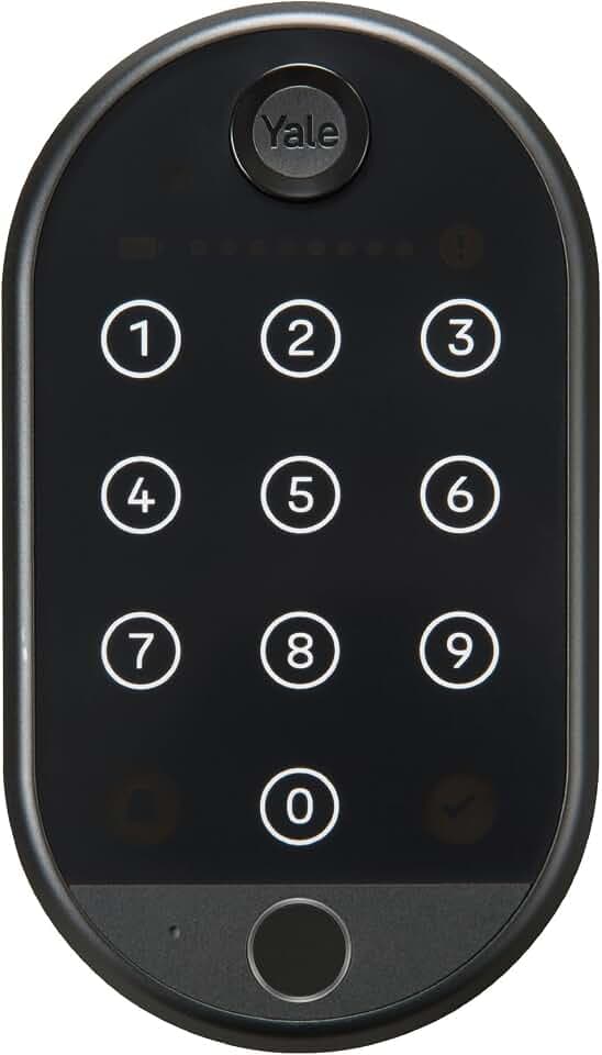 Yale Smart Keypad 2 Fingerprint - 05/303000/BL - Schwarz - Funktioniert mit Smart-Geräten - Schlüsselloser Zugang - Persönlicher Zugangscode - Eingabe per Fingerabdruck - Hintergrundbeleuchtung