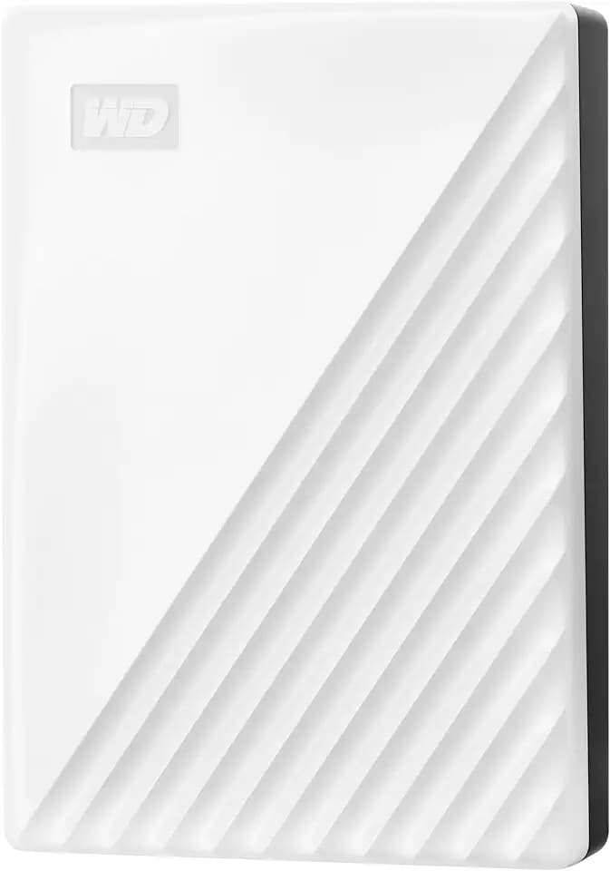 WD My Passport externe Festplatte 6 TB (mobiler Speicher, schlankes Design, herunterladbare Software, automatische Backups, Passwortschutz) Weiß - auch kompatibel mit PC, Xbox und PS4