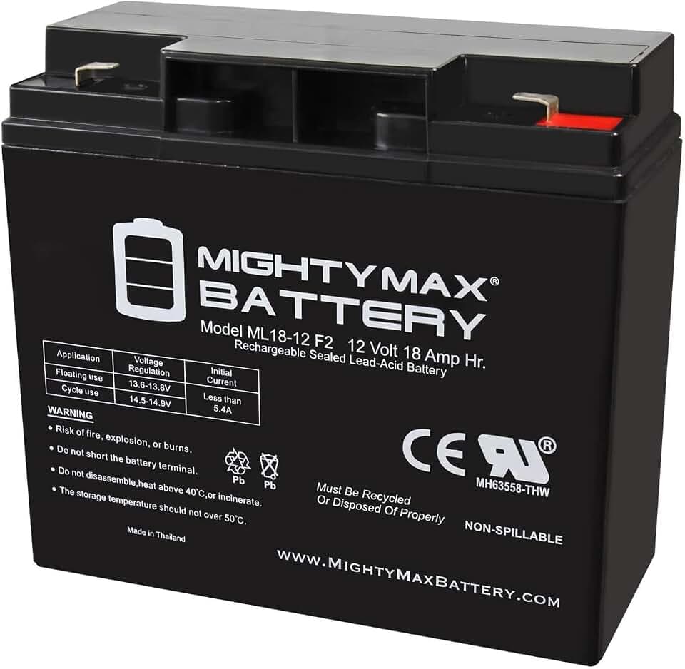 Mighty Max Battery 12v 18ah f2 sla replacement battery for power sonic ps-12180