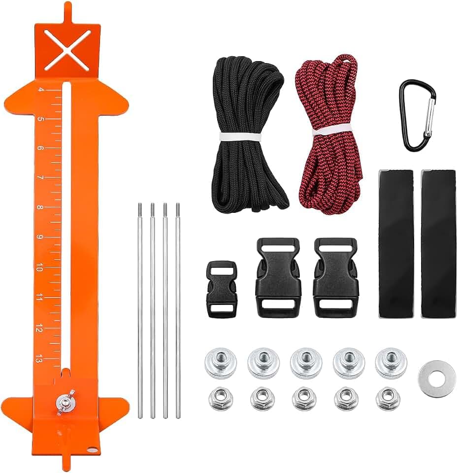 WANGCL 2-in-1-Kit für Paracord-Armband - Verstellbare Länge - Weben - Basteln - Mit Kordel und Schnallen - Orange