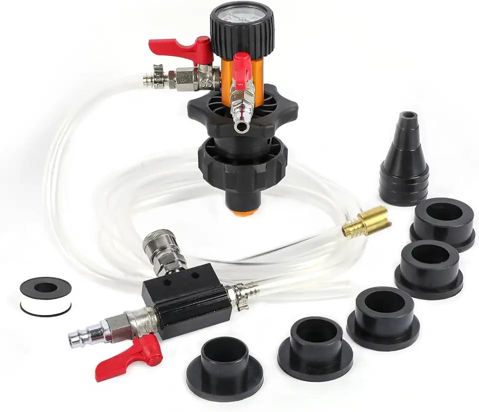 MR CARTOOL Vacuum Coolant Refill Kit with Gauge, Air Connector, 5 Adapters