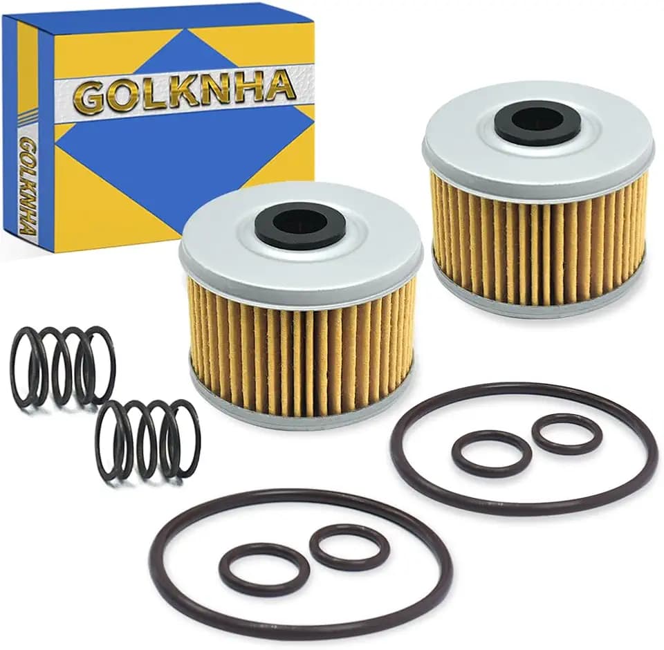 Oil Filter Kit Compatible with Honda FourTrax 300 TRX300 TRX300FW TRX300EX TRX400EX Rancher 350 Foreman 400 450 500 520 Racher 420 Pioneer 500 520 TRX400FW TRX420 500 520 (Pack of 2)