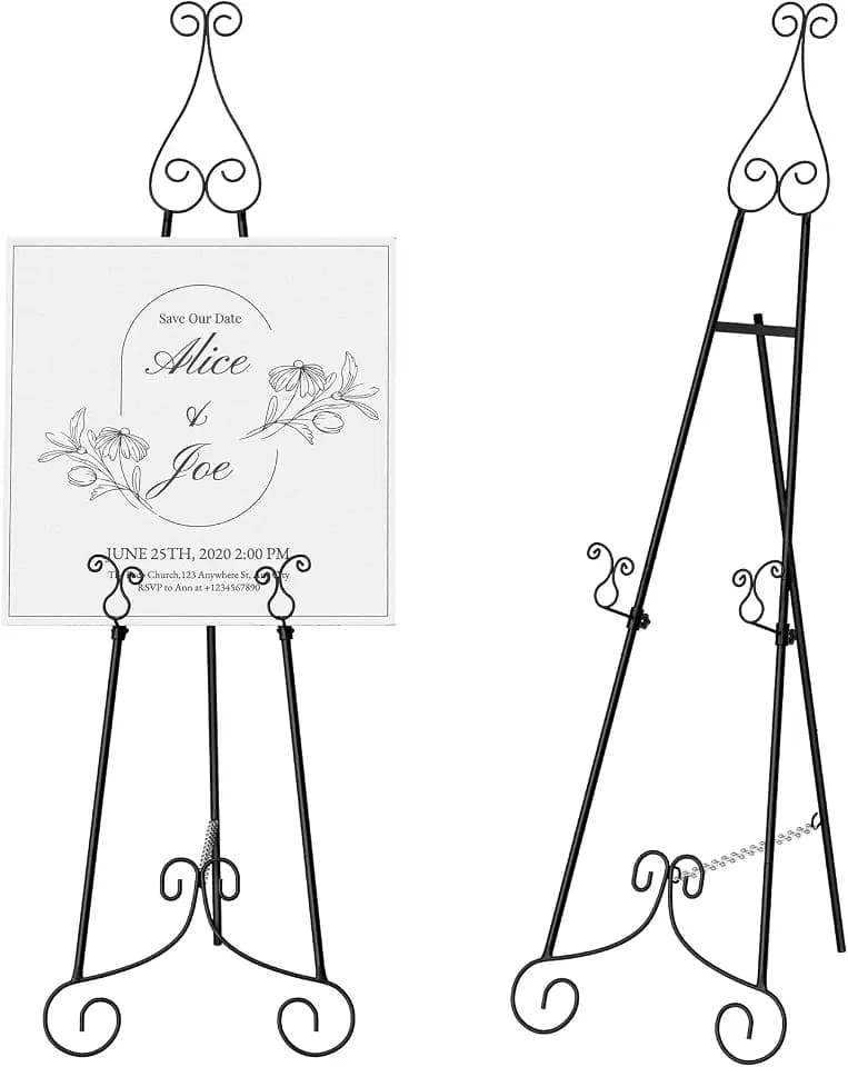 Black Easel Stand for Sign,Adjustable Display Easel Stand,Poster Stand