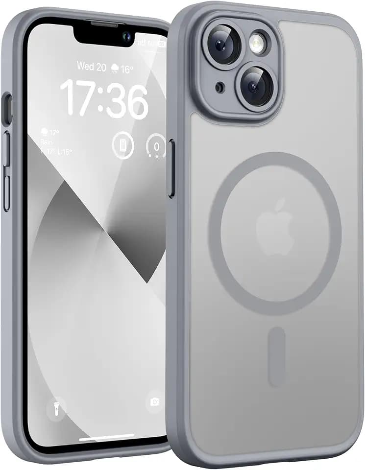 TOCOL for iPhone 13 Case, Compatible with MagSafe, Gray