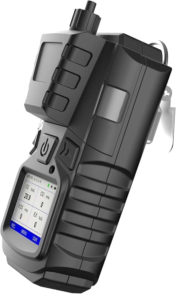 Gas Detector with Pump, 4 Gas Monitor Multi Gas Detector CO EX O2 H2S Meter