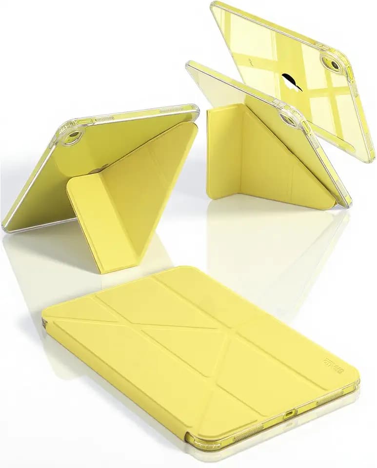 for iPad (A16) 11th/10th Generation Case(2025/2022) - Magnetic Detachable Portrait/Landscape Stand Cover with Hard Shell Back,5 Standing Angles,Auto Wake/Sleep, Slim & Light,Yellow
