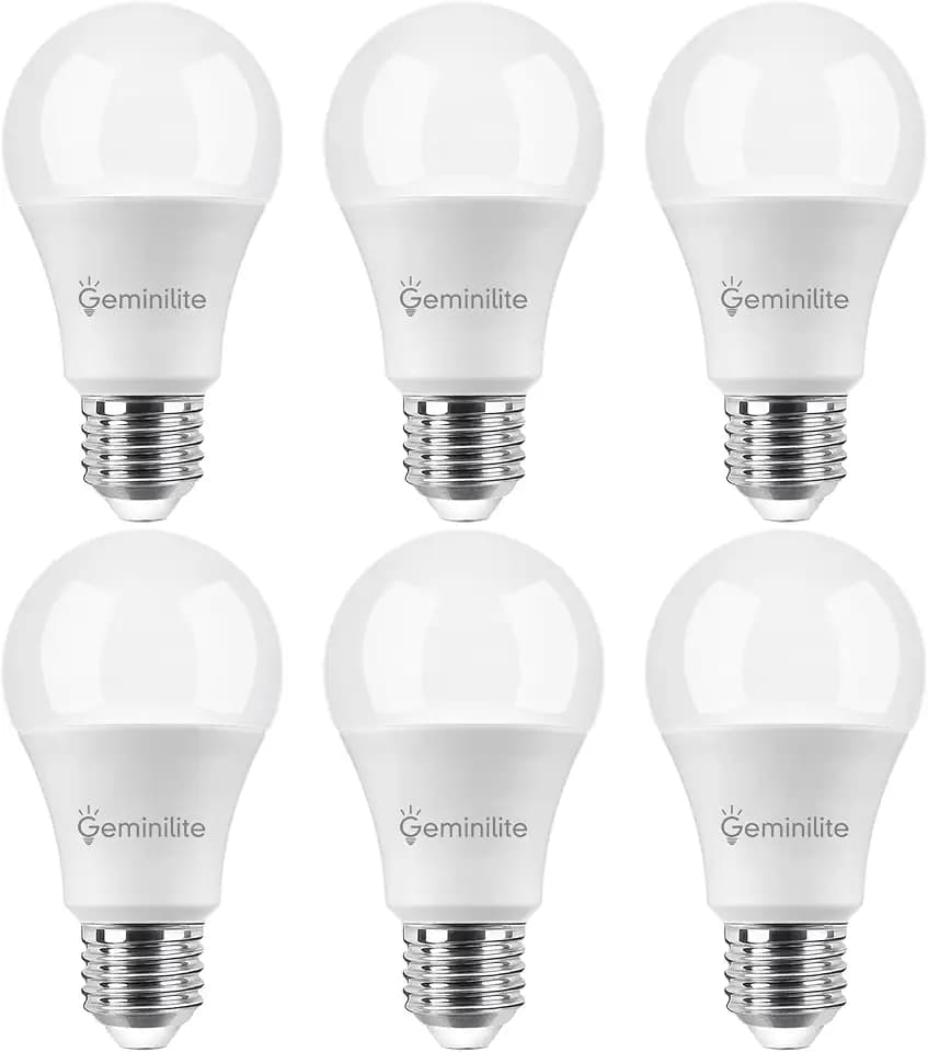 A19 LED Light Bulbs 6500K Daylight White 6 Pack