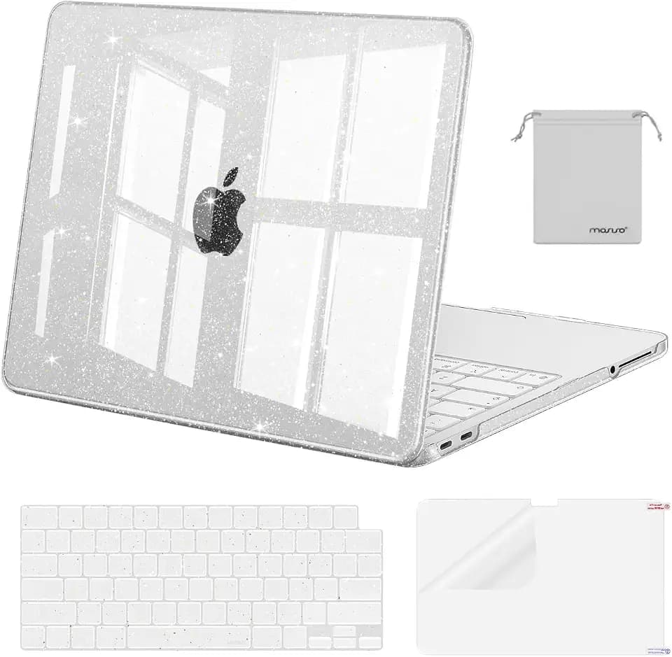 MOSISO Sparkly Glitter Case Compatible with MacBook Neo Case 13 inch 2026