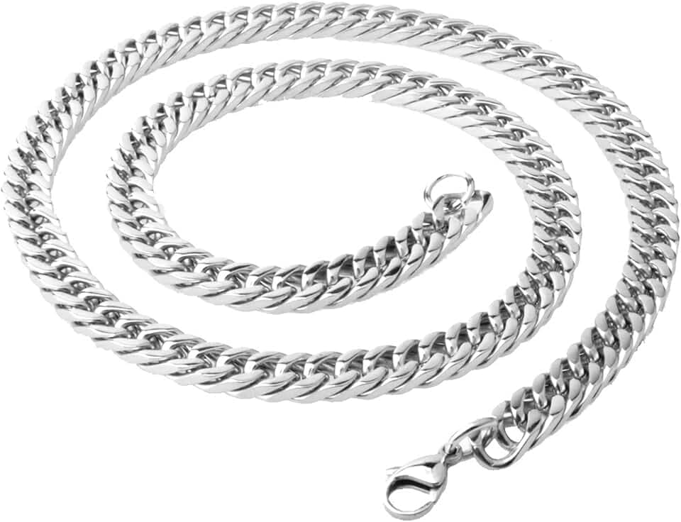 Kubanische Gliederkette für Herren, Goldkette | Silberkette | Rotgoldkette für Männer, Jungen, Frauen, Hip-Hop & cooler Stil, 316L Edelstahl/18K vergoldet, 6 mm, 40/50/70 cm