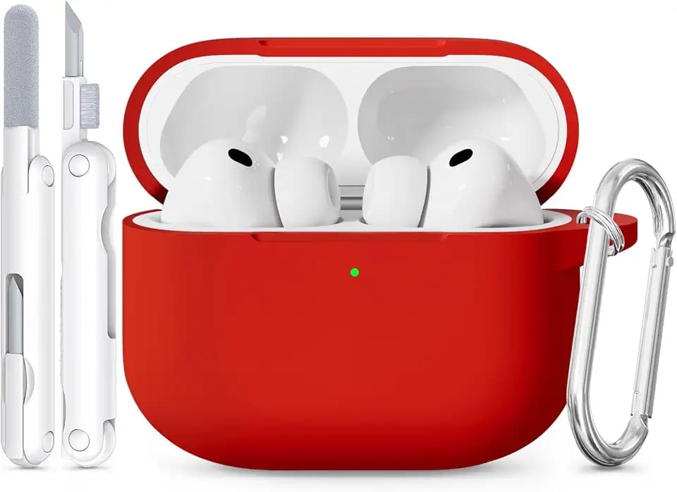 for AirPods Pro 3 Case (2025 New), Soft Silicone Case with Cleaning Kit & Keychain for Women Men Girly, Qute Cover Compatible with Apple Airpods Pro 3rd Generation, Anti-Scratch, Drop Protection