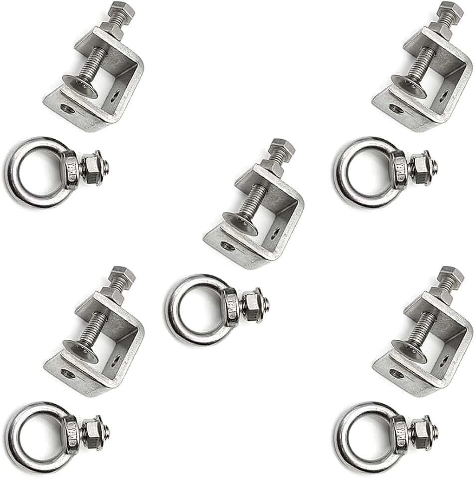 5 X Kleine C-zwingen; C-Klemme Aus Edelstahl, Tischzwinge Schraubklemme,Balkenklemme. Wird Mit Edelstahl-Schraubring Geliefert, Der 45 Kg Statischer Schwerkraft Standhält