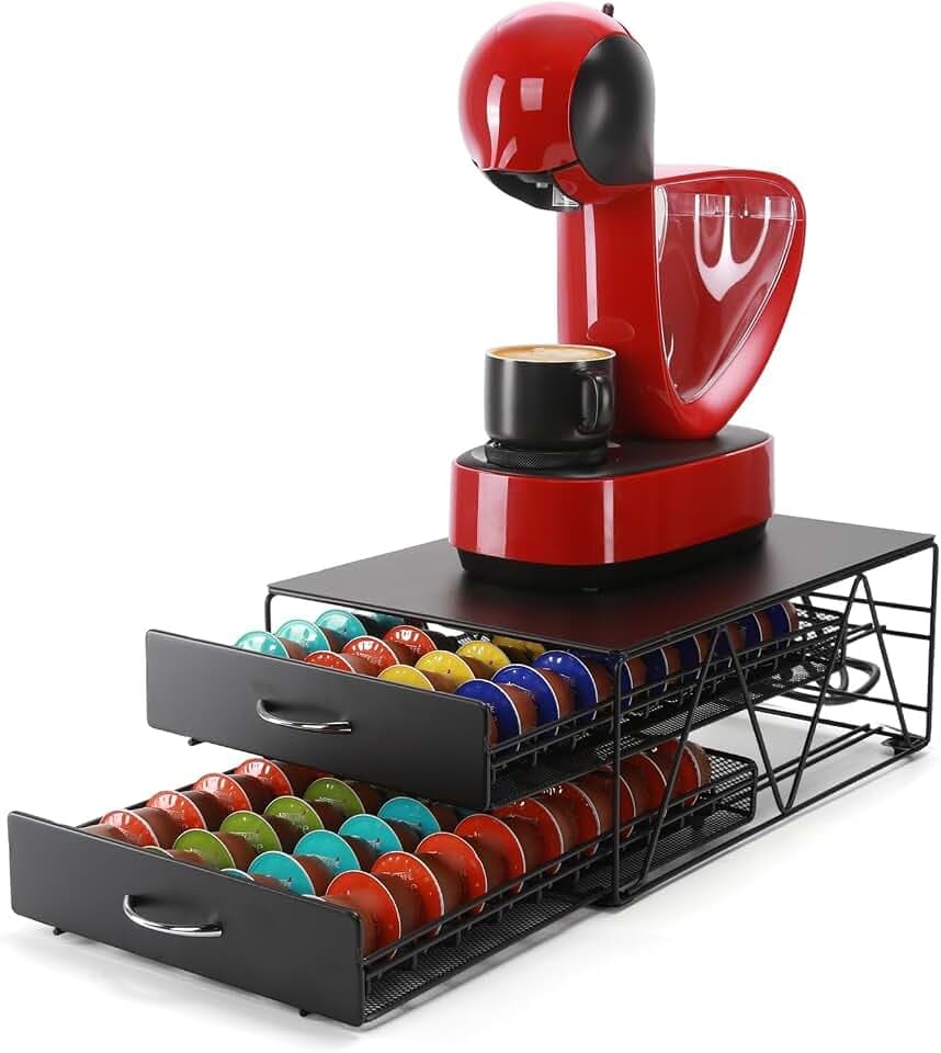 2-Tier Kapselhalter Schubladen Kompatibel für Dolce Gusto kapseln.
