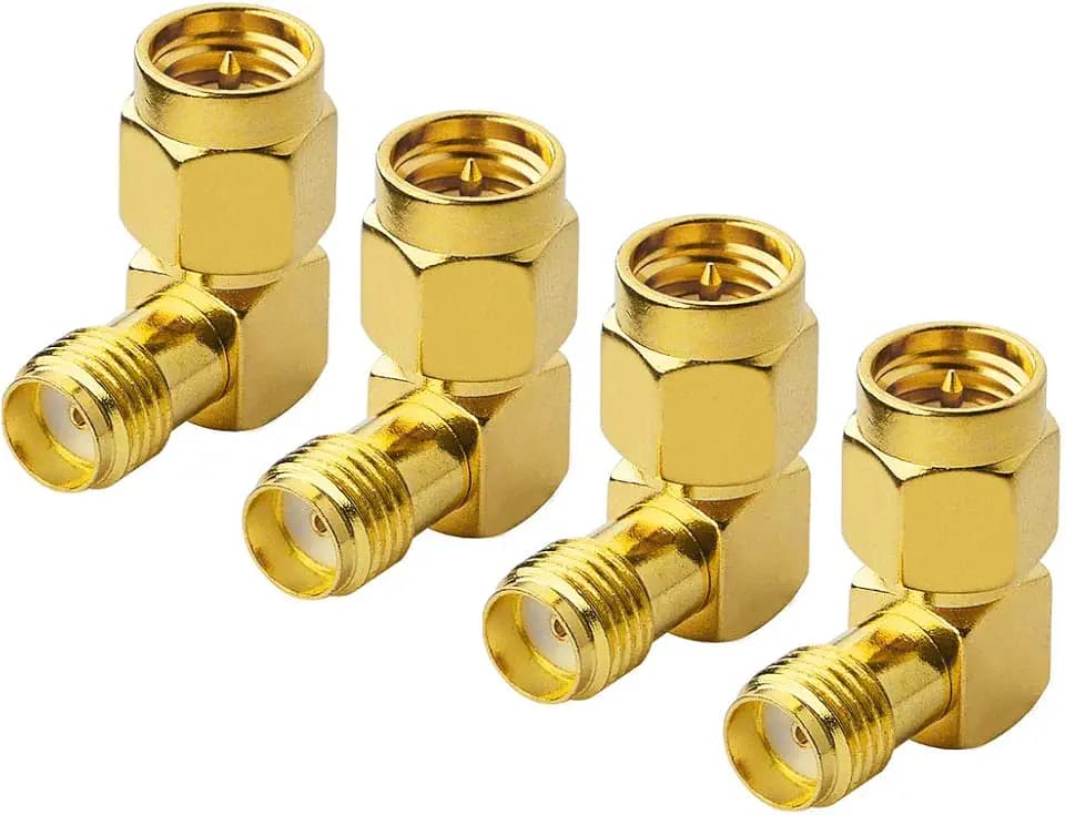 SMA Male to Female Right Angle Connector,SMA 90 Degree Adapter,4 Pack