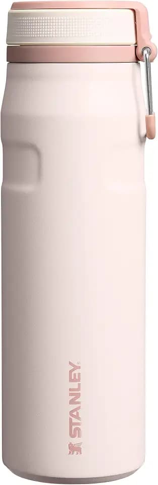 STANLEY 1913 IceFlow Bottle Twist Flip 0.71L - Kühlt 17 Stunden - 4 Tage Eisgekühlt - Spülmaschinenfest - Recycelter Edelstahl - BPA Frei - Doppelwandige Vakuumisolierung - Rose Quartz