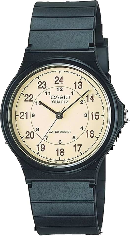 Casio MQ24 Series | Quartz Analog Watch for Men | Water Resistant | Resin Case | Resin Band | Resin Glass | Three Hand Analog (HR, Min, SEC) | Classic Casio Design | 3 Year Battery