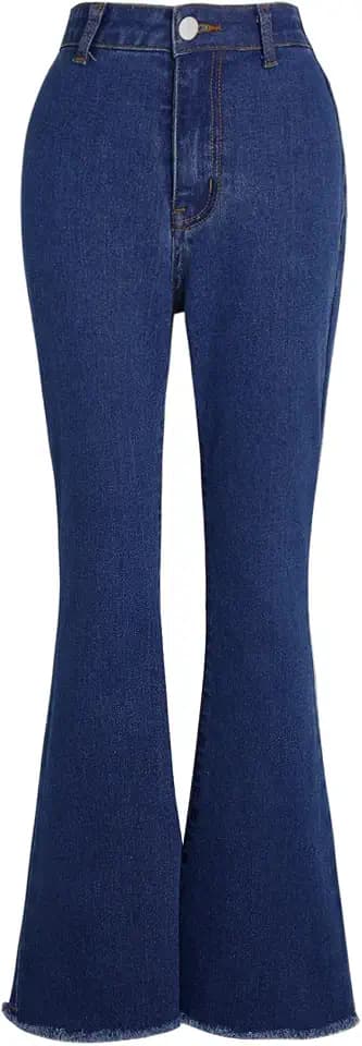 Milumia Girl's Bell Bottom Jeans Bootcut Flare Wide Leg Denim Pants with Pockets