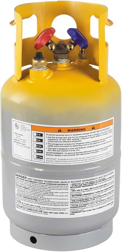 Robinair 17605 Empty Refrigerant Tank - 30 lb. with Float Switch