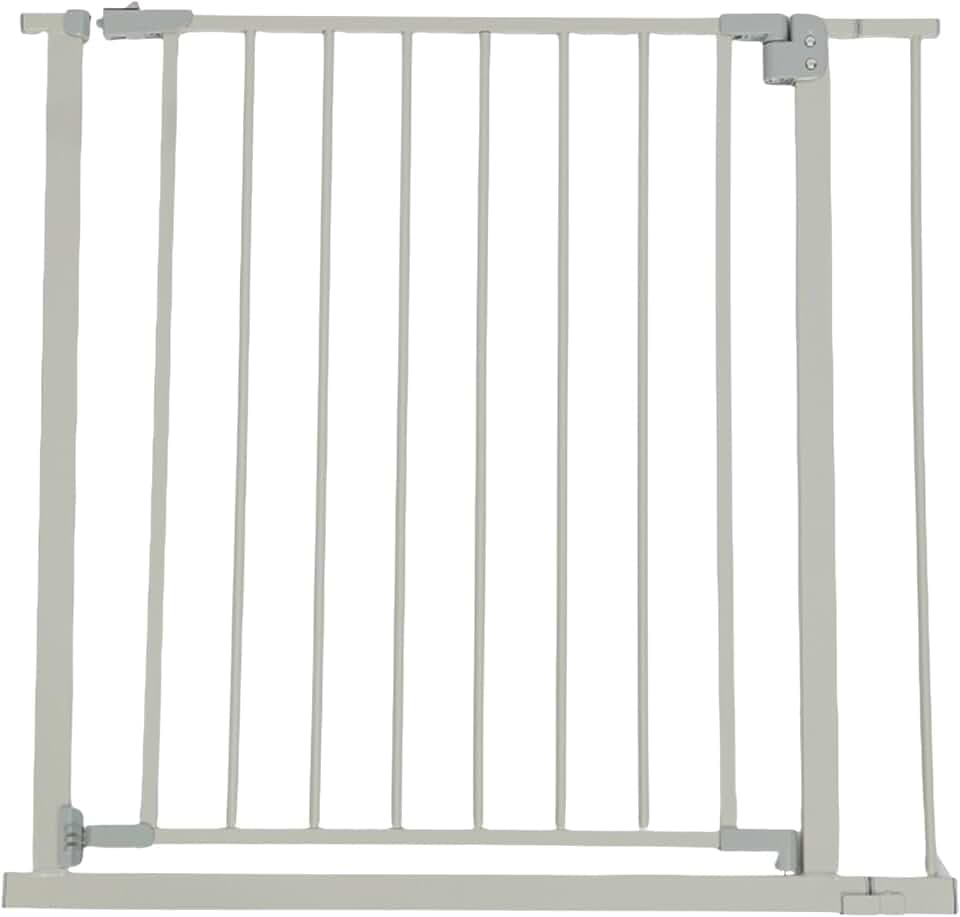 Relaxdays Treppenschutzgitter, 82–87 cm, ohne Bohren, Baby & Kleinkind, Treppe & Tür, Türschutzgitter zum Klemmen, grau