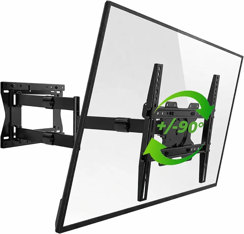 TiTon 120 cm TV Wandhalterung für große Bildschirme 42 Zoll bis 75 Zoll – extra Langer Schwenkarm bis 120cm, dreh- & neigbar, 40 kg Traglast, VESA bis 400x400 mm, Wandhalterung Fernseher