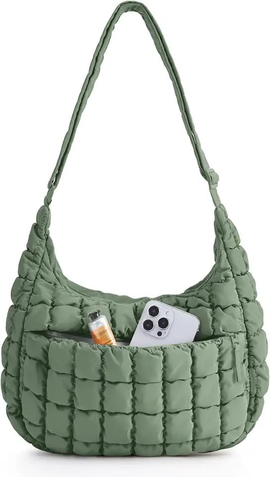 BAGSMART Quilted Crossbody Bags for Women, Travel Purses Hobo Shoulder Bag