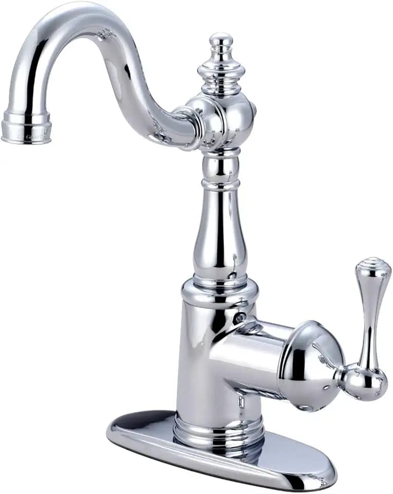 Kingston Brass KS7491BL English Vintage Bar Faucet, Polished Chrome, 11.06 x 6.25 x 2.38