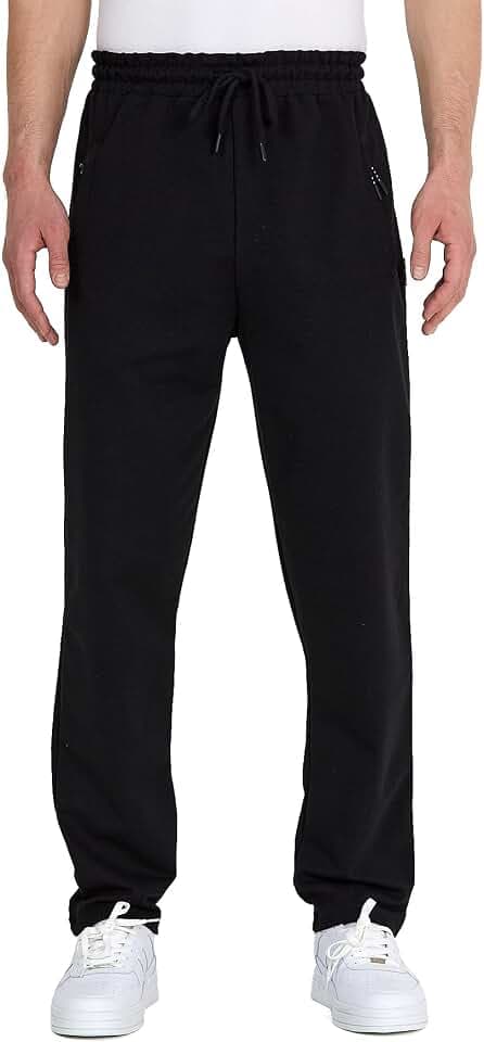 COMEOR Jogginghose Herren mit Reißverschlusstaschen Baumwolle Trainingshose - Sporthose Jogginghosen Männer Jogger | Jungen Freizeithose