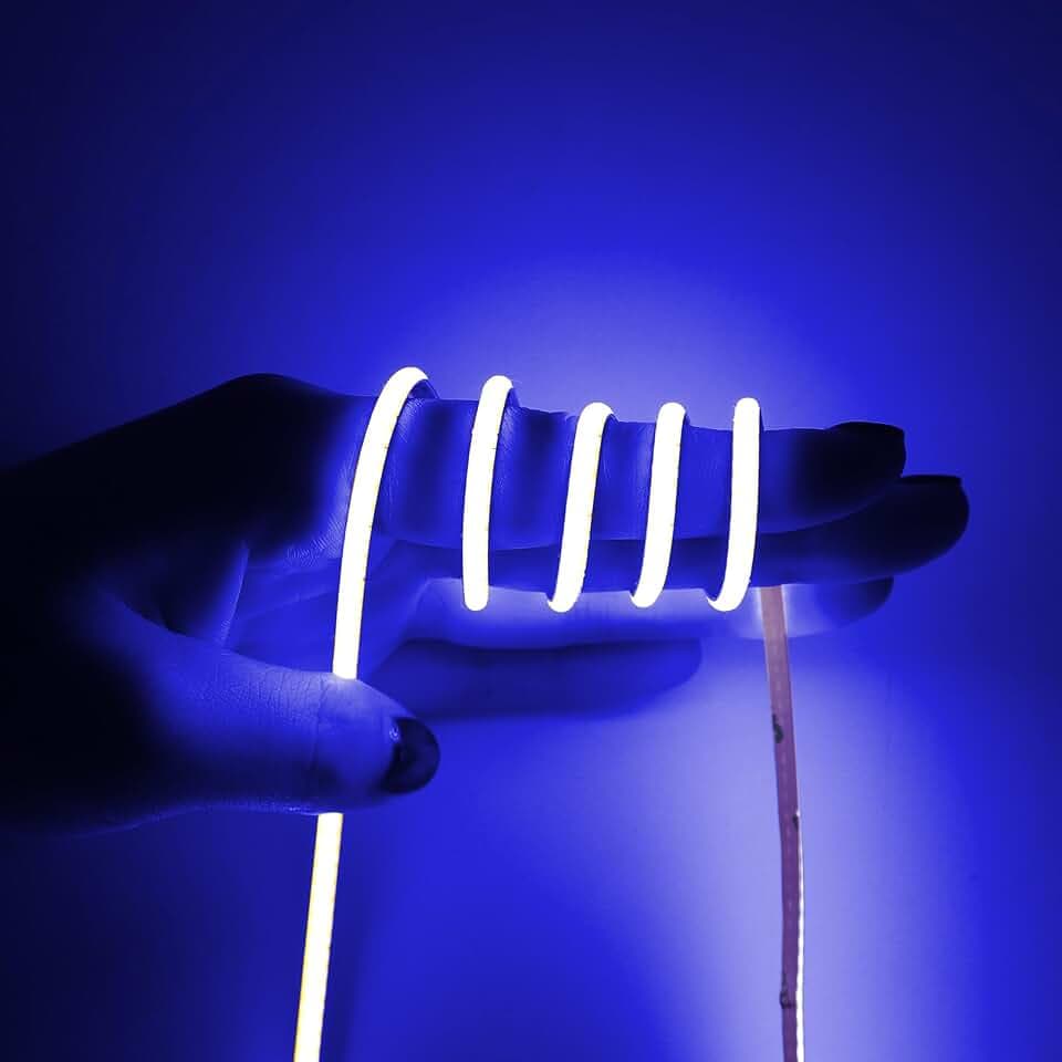 3mm COB LED Strip Light 16.4ft Ultra Thin Tape Light 24V Blue