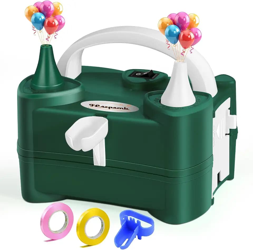 FLSEPAMB Luftballonpumpe Elektrisch, 2 Modus Ballonpumpe Elektrische Klein