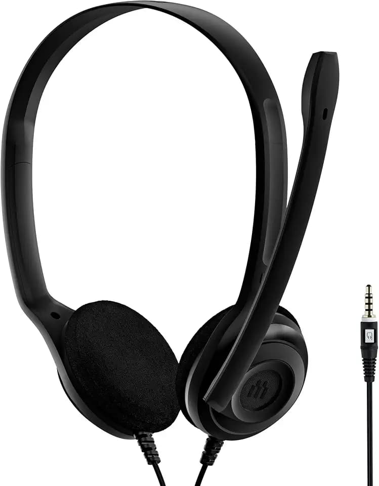 EPOS PC5 Chat Kabelgebundenes Headset für PC – Leichtes On-Ear-Headset, Mikrofon mit Geräuschunterdrückung, Kristallklarer Klang, Bequeme Passform für lange Anrufe, 3,5mm Klinke, für Arbeit & Meeting
