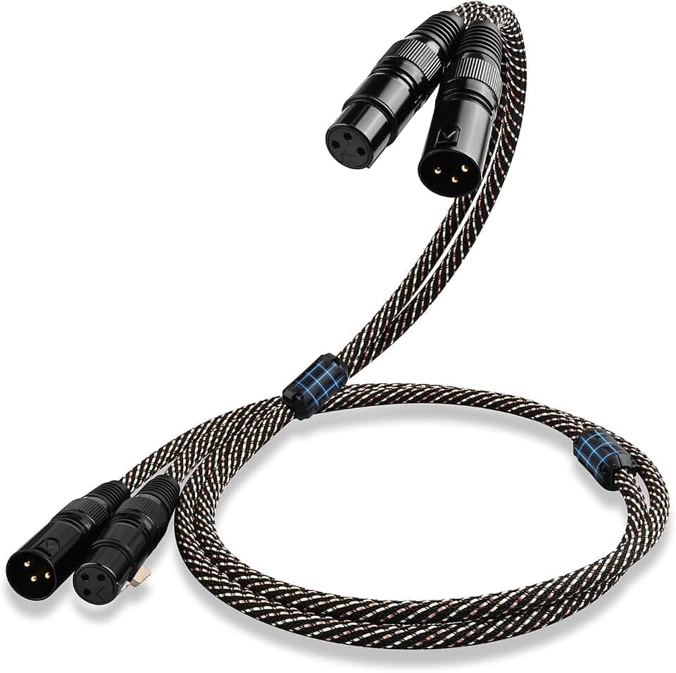Audiophile HiFi Audio XLR Cables 1.64ft 2-Pack - Male to Female