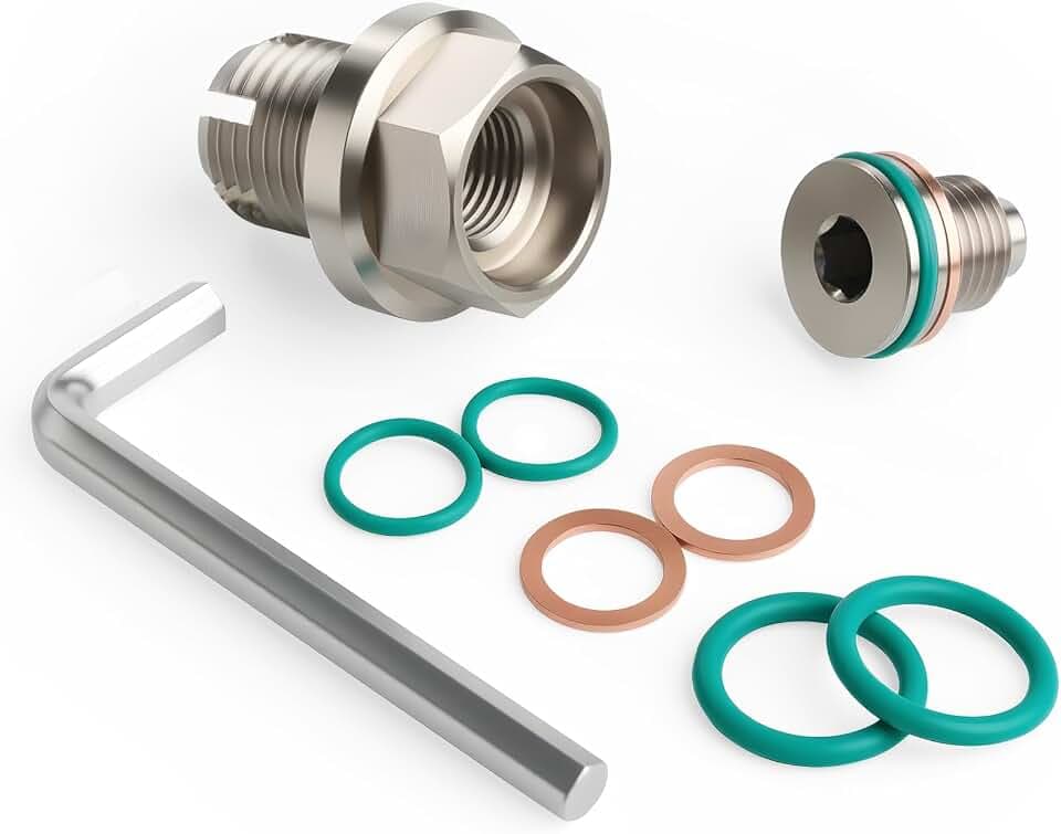 M18.1x1.5-15 Magnetic Oversize Piggyback Oil Drain Plug, Stainless Steel Self Tapping Oil Pan Thread Repair Kit