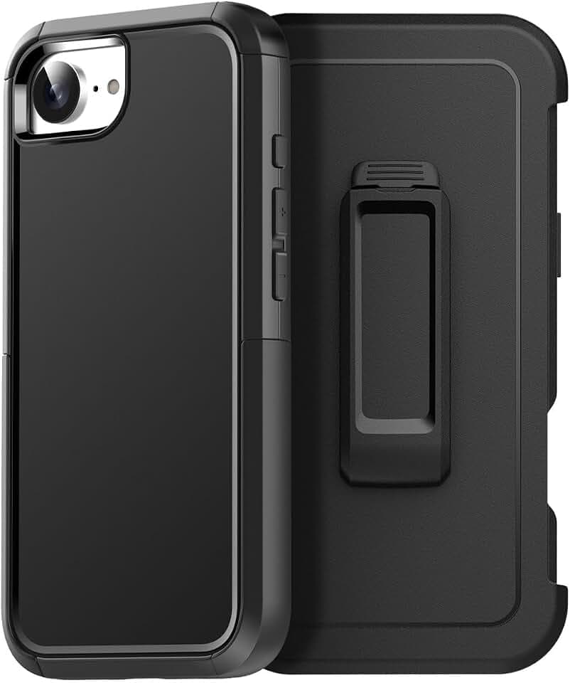 AICase Belt-Clip Holster Case for iPhone 17e/16e,3-Layer Heavy Duty Pocket-Friendly Rugged Durable Military Grade Protection Shockproof/Drop Proof/Dust Proof Protective for iPhone 17e/16e 6.1"
