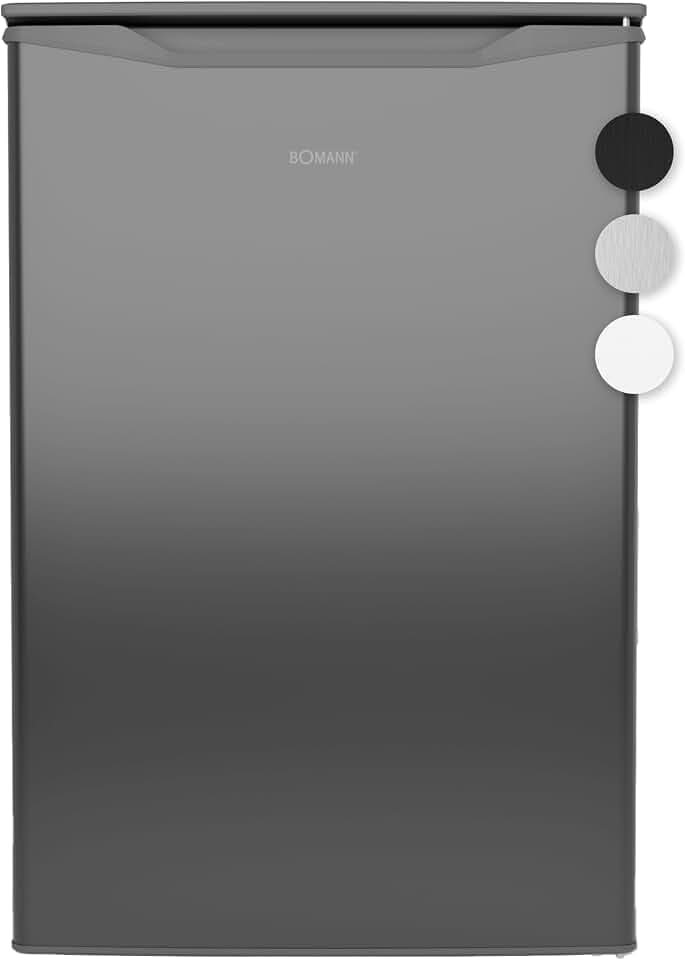 Bomann® Gefrierschrank | 87 L | energieeffizient, leise & klein | ≤ -18 °C, stufenlos regelbar | 3 Schubladen & Eiswürfelschale | 4-Sterne-Gefrierfach, Türanschlag wechselbar | GS 7253 inox