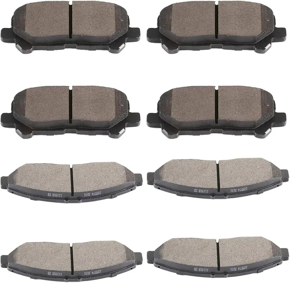SCITOO Disc Brake Pads Kits D1378 & D1585 Front Rear 8PCS Brake Pads Set